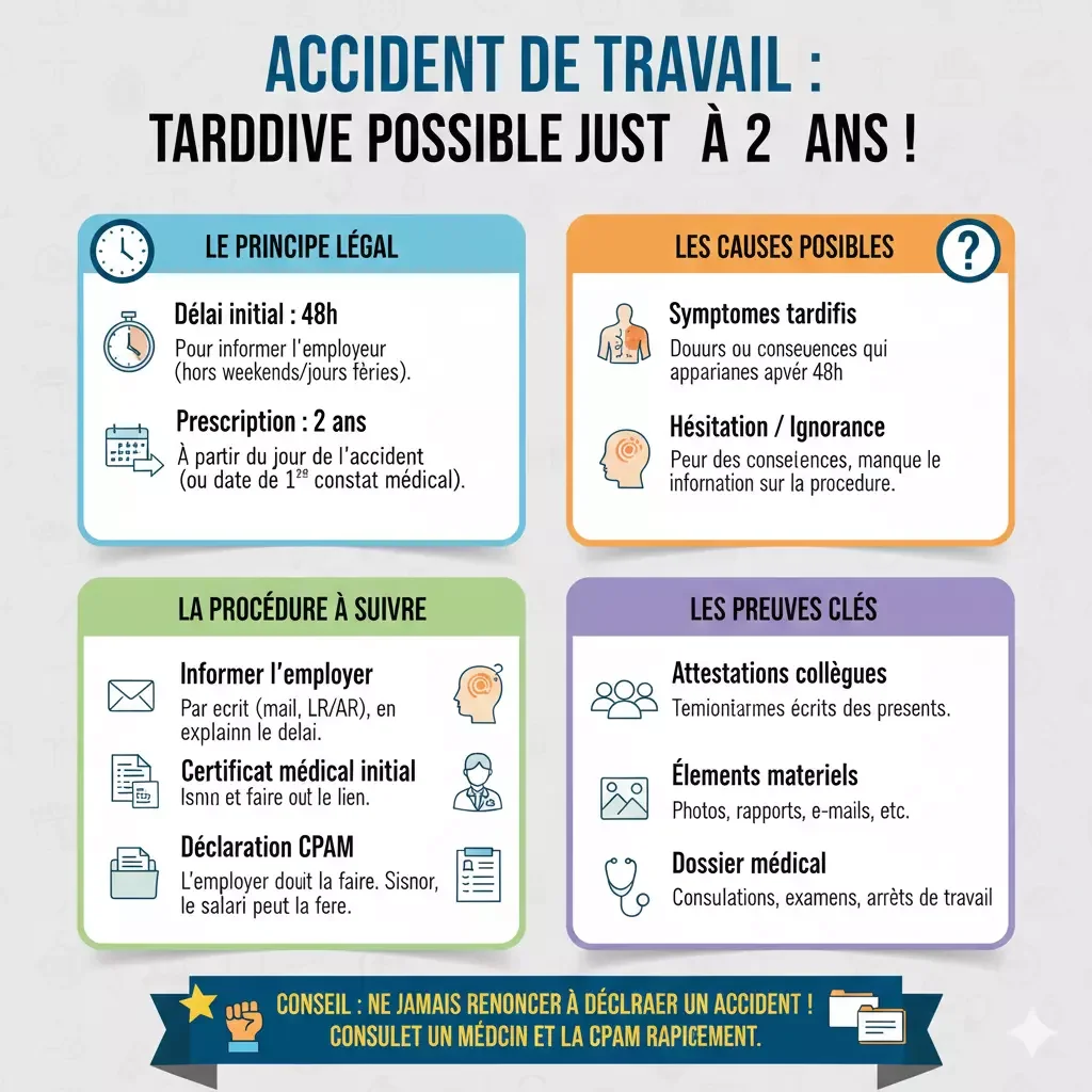 Peut-on déclarer un accident de travail 3 mois après la réponse détaillée